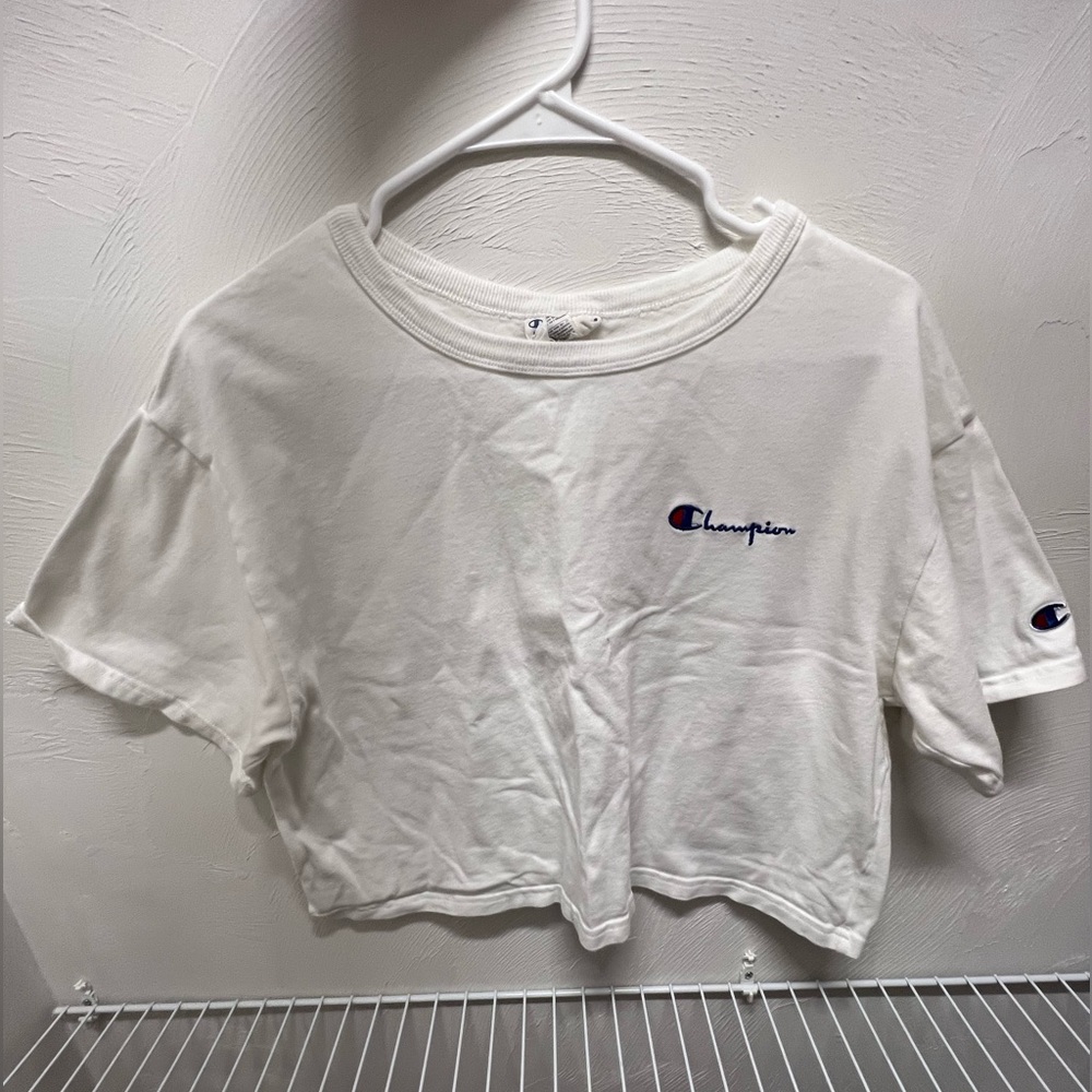 White Cropped PacSun Tee, size medium